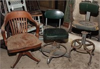 oak swivel desk chair, rolling desk chair and