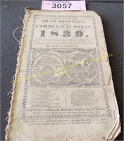 1839 Farmers Almanac