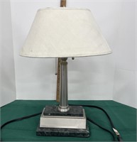 Hotel/desk lamp. Marble and chrome? Needs