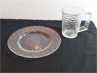 2pc Arcoroc Cereal Grains Pattern Plate & Mug