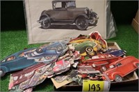 Vintage auto cut outs & Ford place mats