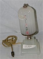 ANTIQUE ELECTRIC GLASS MANTEL LAMP