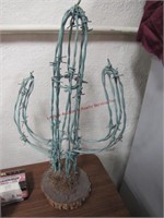 Barbwire formed cactus 20" tall