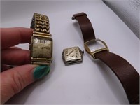 (2) antique RGP Gold Watches Bulova & Elgin as is