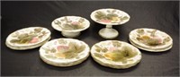Victorian Wedgwood ceramic majolica dessert set