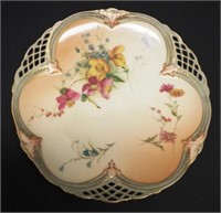 Early Royal Worcester hand painted plate