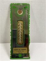 EQUITY OIL COMPANY ADVERTISING THERMOMETER FORT