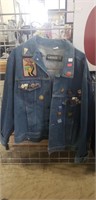 Jean Jacket w/ Assorted Patches & Pins