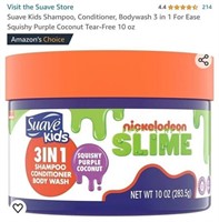 MSRP $6 Suave slime 3in1 shampoo conditioner &body