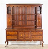 Oak Welsh / English Dresser With Inlay