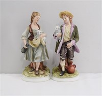 2pc Andrea by Sadek Porcelain Figures 8"