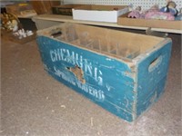 Chemung water bottle wood crate as is