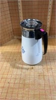 Corning, ware, percolating, coffee pot with guts