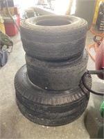 Assorted tires, motorcycle tires