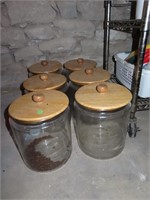 (6) Glass Canisters