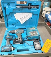 MAKITA DRILL & IMPACT DRILL w/ CHARGER & CASE