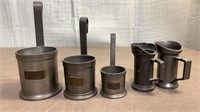 Vintage Pewter Measuring Cups Set of 5
