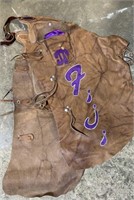 Leather Chaps w Purple Emblems