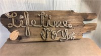 Handcrafted Lifetime Joy Wooden Craft Sign