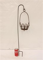 32" Shepard Hook w/ Wire Basket #3