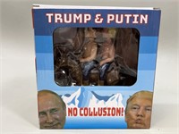 Trump & Putin Figures Riding With Horse, USA In