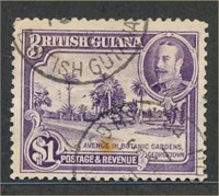 BRITISH GUIANA #209 USED VF