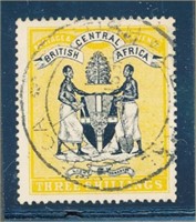 BRITISH CENTRAL AFRICA #38 USED VF