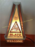 * 1970's Blatz beer sign  10 x 21