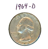 1964-D Washington Silver Quarter