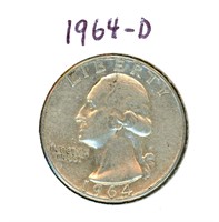 1964-D Washington Silver Quarter