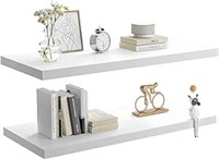 JPND Wall Shelf of Set 2, White Floating Shelves 3