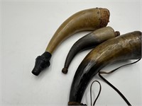 Three Authentic Powder Horns