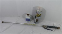 R-12 Freon, Can of Flex Seal, Water Jet Nozzle