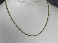 16'' 14KYG Fancy Link Style Necklace