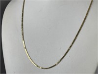 19'' 14KYG Flat Box Link Necklace