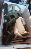 Tote of miscellaneous tools