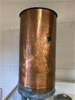 Copper Embossed Umbrella Stand