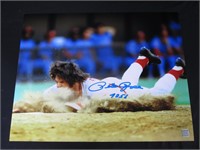 PETE ROSE SIGNED 16X20 PHOTO CINCINNATI REDS