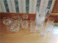 Glass Juice Pitcher with 6 glasses & More