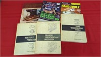 VARIETY OF WOODWORKING BOOKS AND NASCAR FAN G