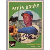 1959 Topps Ernie Banks Crease Free