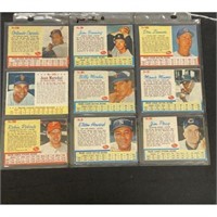 (9) 1960's Post Cereal Baseball Stars