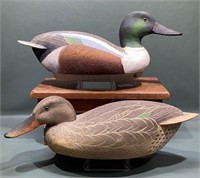 PAIR OF RON LABER SHOVELER DECOYS