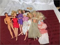 Vintage Barbies and ken doll