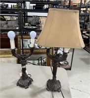 Metal Double Arm Table Lamp