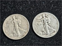 1945 & 1946 Liberty Walking Half Dollars (2)