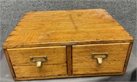 Antique Two Drawer Card Catalog