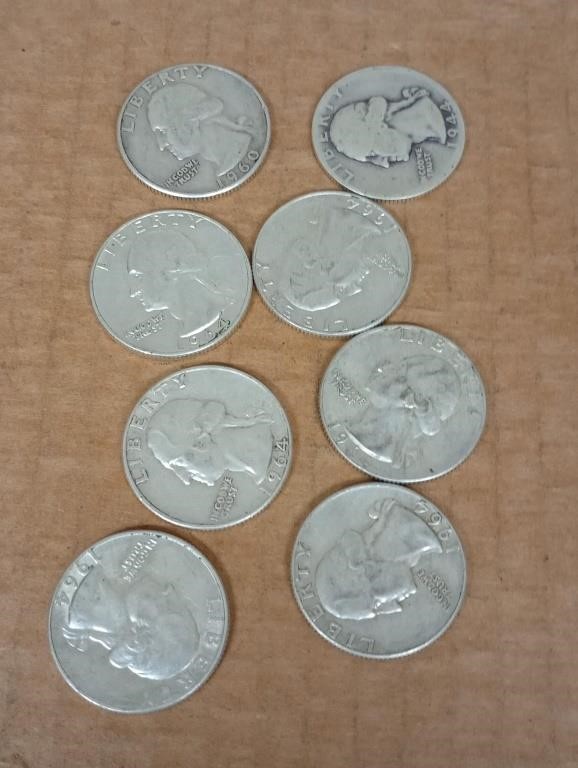 8 silver quarters