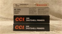 4 Boxes  # 209 Shotshell Primers Misc Sizes