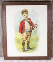 Golf Boy Vintage Print